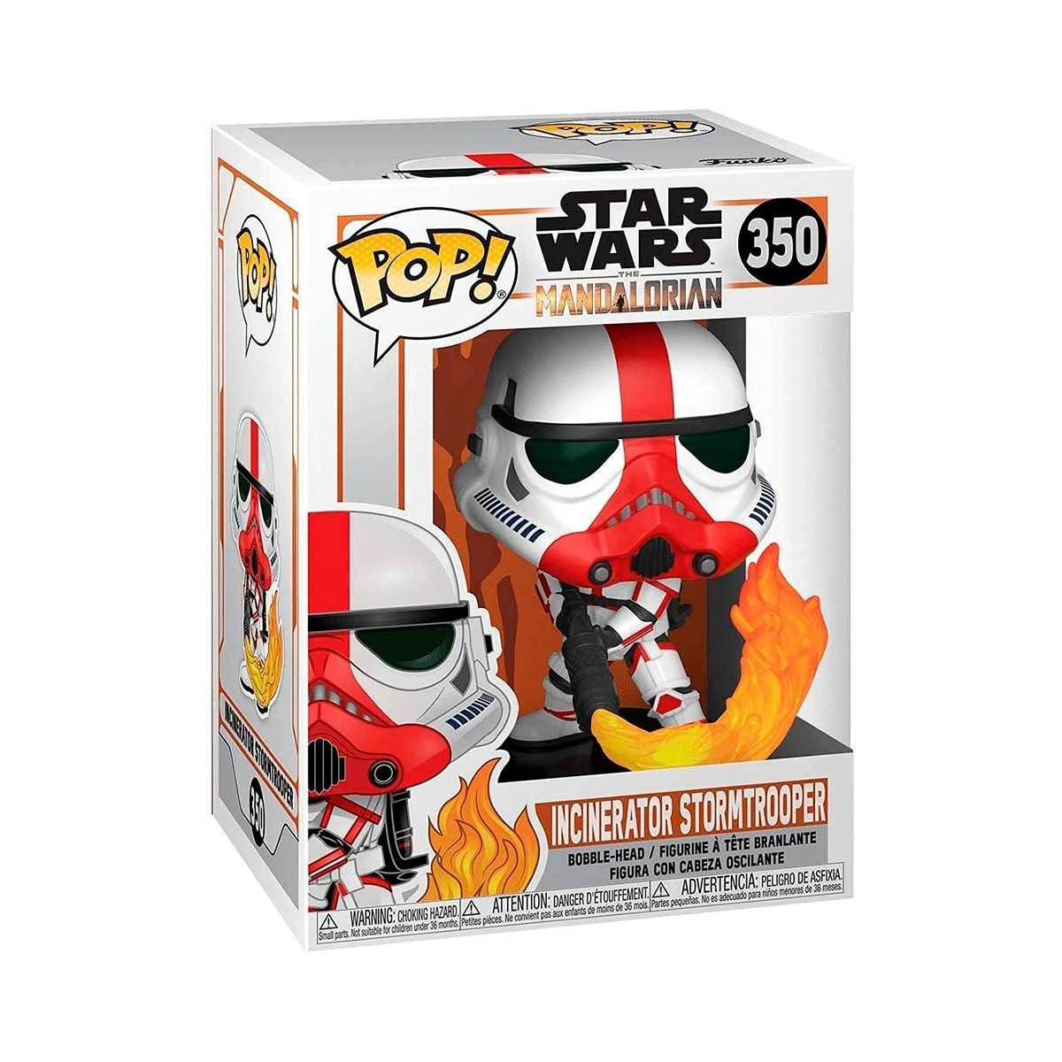 Игровая фигурка FUNKO POP! ШТУРМОВИК С ВОГНЕМЁТОМ (Incinerator Stormtrooper) Star Wars: Mandalorian #350, бренду Funko - 5 - KUBIX 