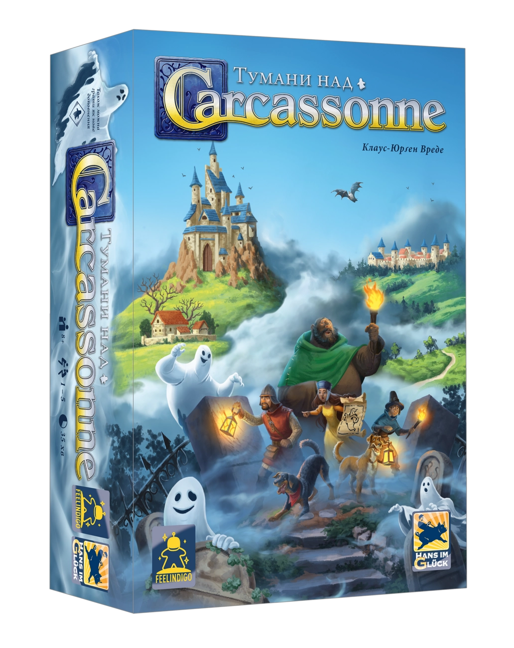 Настільна гра Тумани над Каркасоном (Mists over Carcassonne), бренду Feelindigo, для 1-5 гравців, час гри < 60хв. - KUBIX