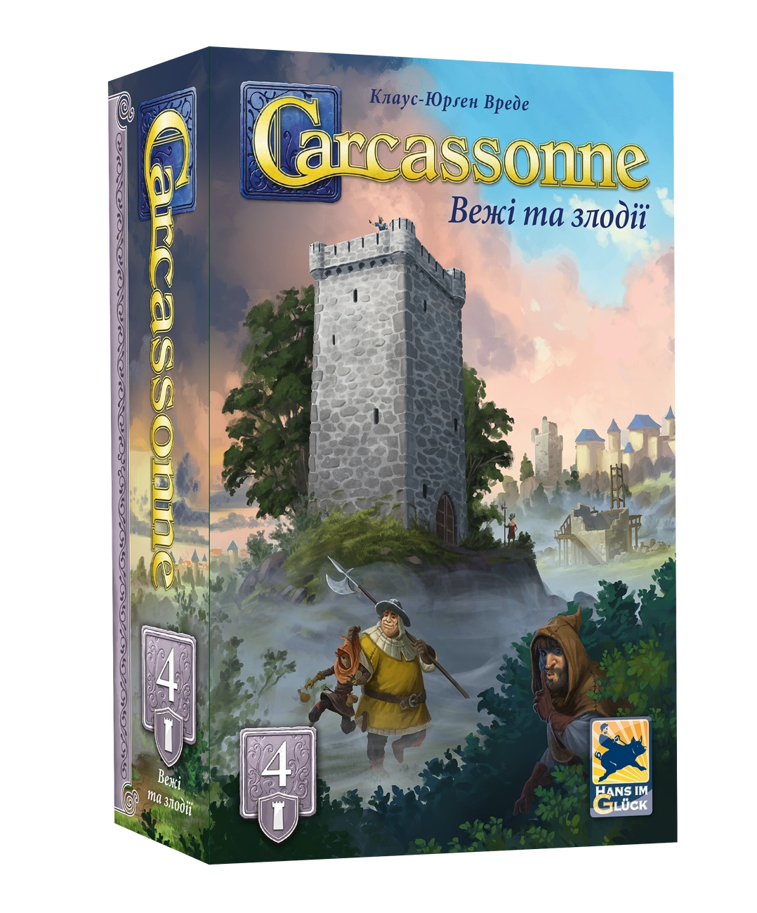 Настольная игра Каркасон №4. Башни и воры (Carcassonne: The Tower), бренду Feelindigo, для 2-6 гравців, час гри < 30мин. - KUBIX