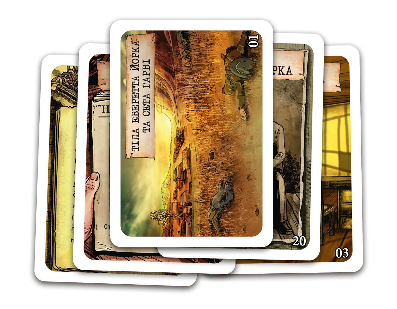 Настольная игра Шерлок Дальнее мероприятие. Выстрелы на рассвете (Sherlock Far West: Shootout at sunrise), бренду Geekach Games, для 1-8 гравців, час гри < 60мин. - 3 - KUBIX 