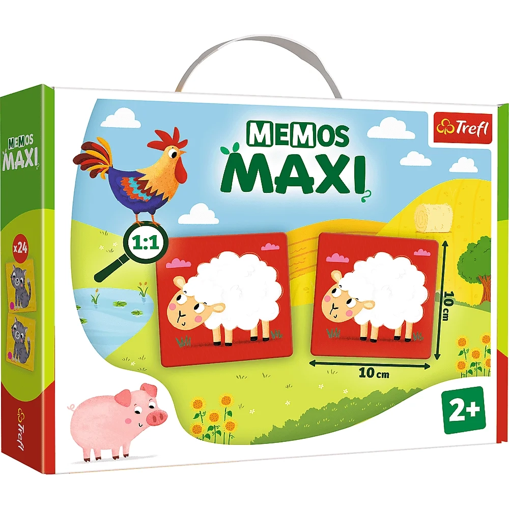Настольная игра Мемос MAXI Ферма, бренду Trefl, для 1-2 гравців - KUBIX