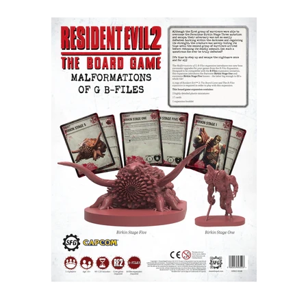 Настільна гра Оселя Зла 2. Розширення Malformations of G B-Files (Resident Evil 2: The Board Game. Malformations of G B-Files Expansion) (EN), бренду Steamforged Games Ltd., для 1-4 гравців, час гри > 60хв. - 2 - KUBIX 
