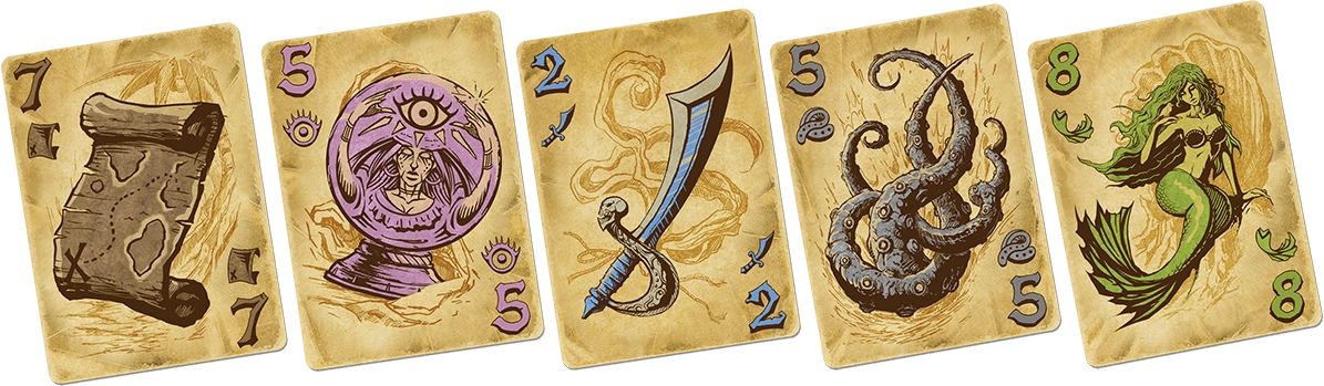 Настільна гра Скарби піратів. Повне видання (Dead Man's Draw), бренду Games 7Days, для 2-4 гравців, час гри < 30хв. - 5 - KUBIX 