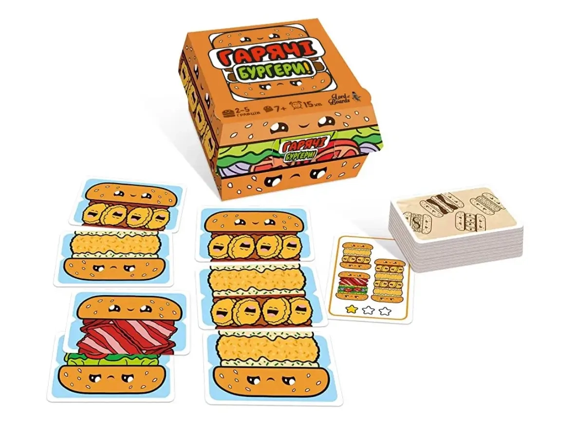 Настольная игра Горячие Бургеры (Burger ASAP), бренду Lord of Boards, для 2-5 гравців, час гри < 30мин. - 3 - KUBIX 