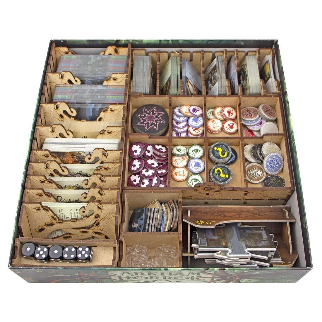 Органайзер для настольной игры Arkham Horror 3rd Edition (Organizer for boardgame Arkham Horror 3rd Edition), бренду Tower Rex - KUBIX