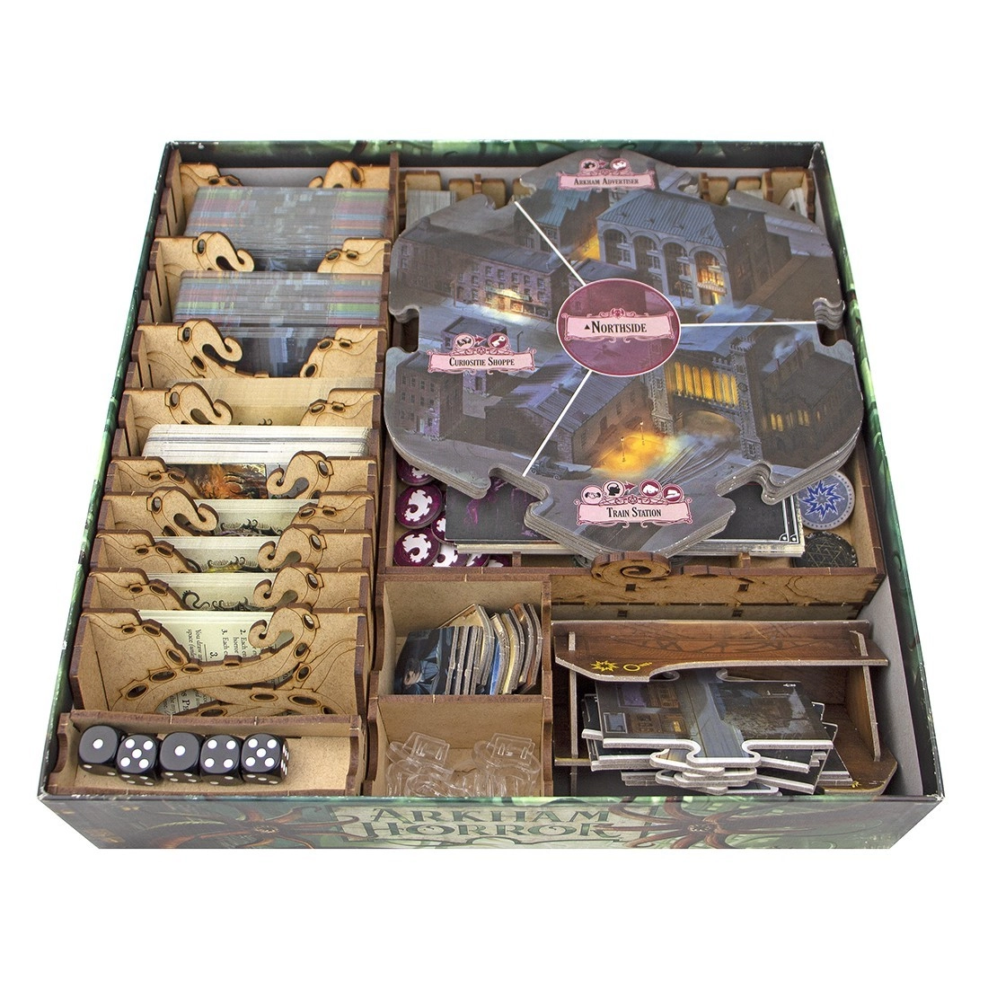 Органайзер для настольной игры Arkham Horror 3rd Edition (Organizer for boardgame Arkham Horror 3rd Edition), бренду Tower Rex - 2 - KUBIX 