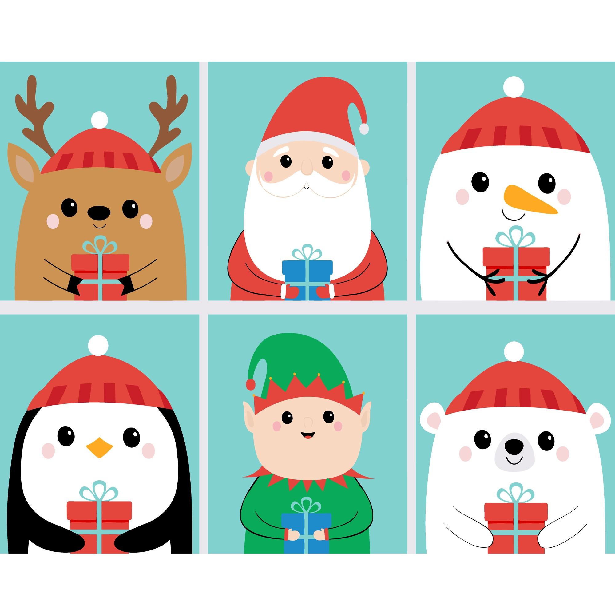 Картина за номерами Різдвяна компанія (40х50 см), бренду Strateg - KUBIX