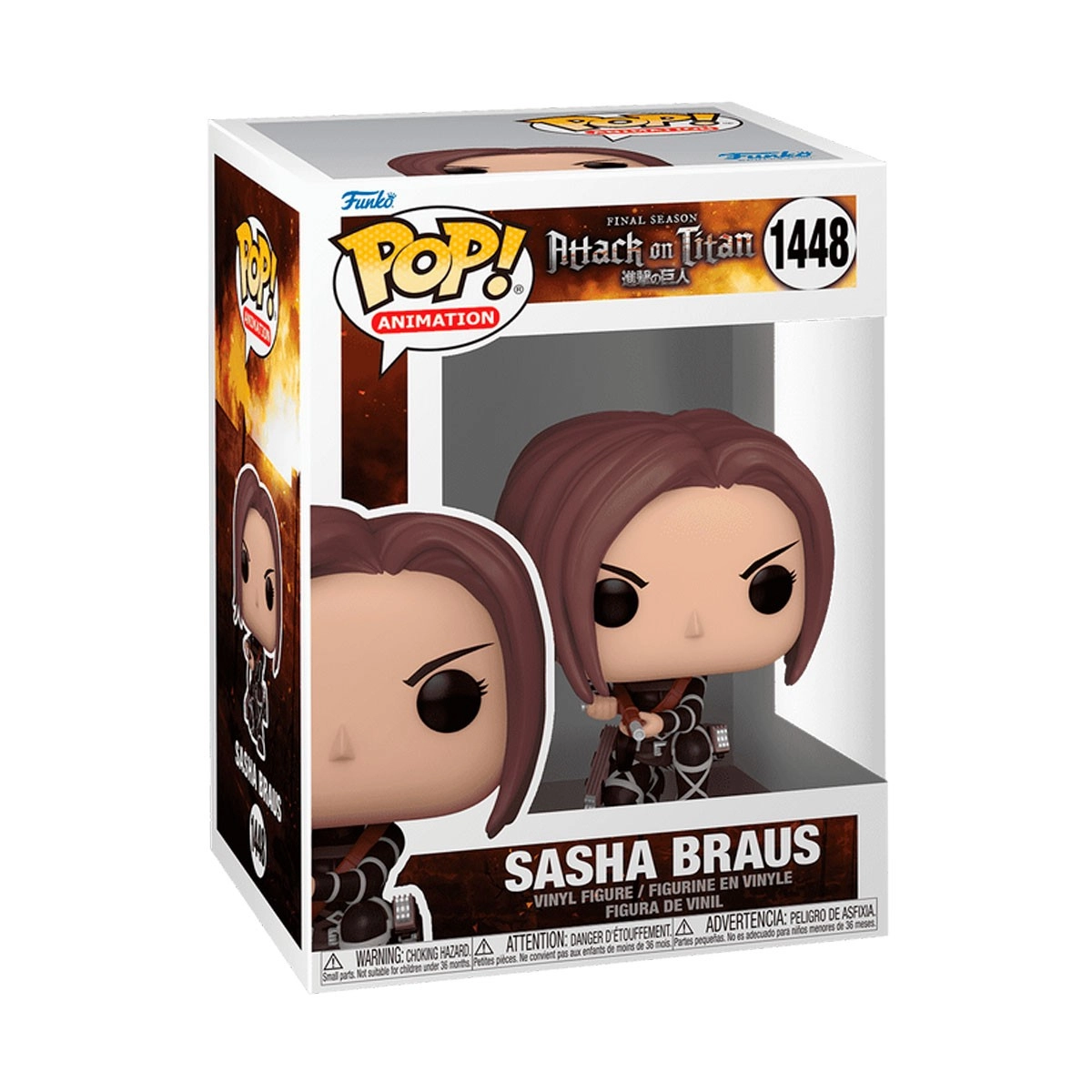 Игровая фигурка Funko POP! Саша Браус (Sasha Braus) Attack on Titan: #1448, бренду Funko - 4 - KUBIX 