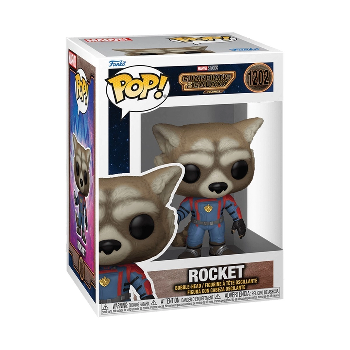 Игровая фигурка FUNKO POP! ЕНОТ РАКЕТА (Rocket) Guardians of the Galaxy 3: #1202, бренду Funko - 3 - KUBIX 