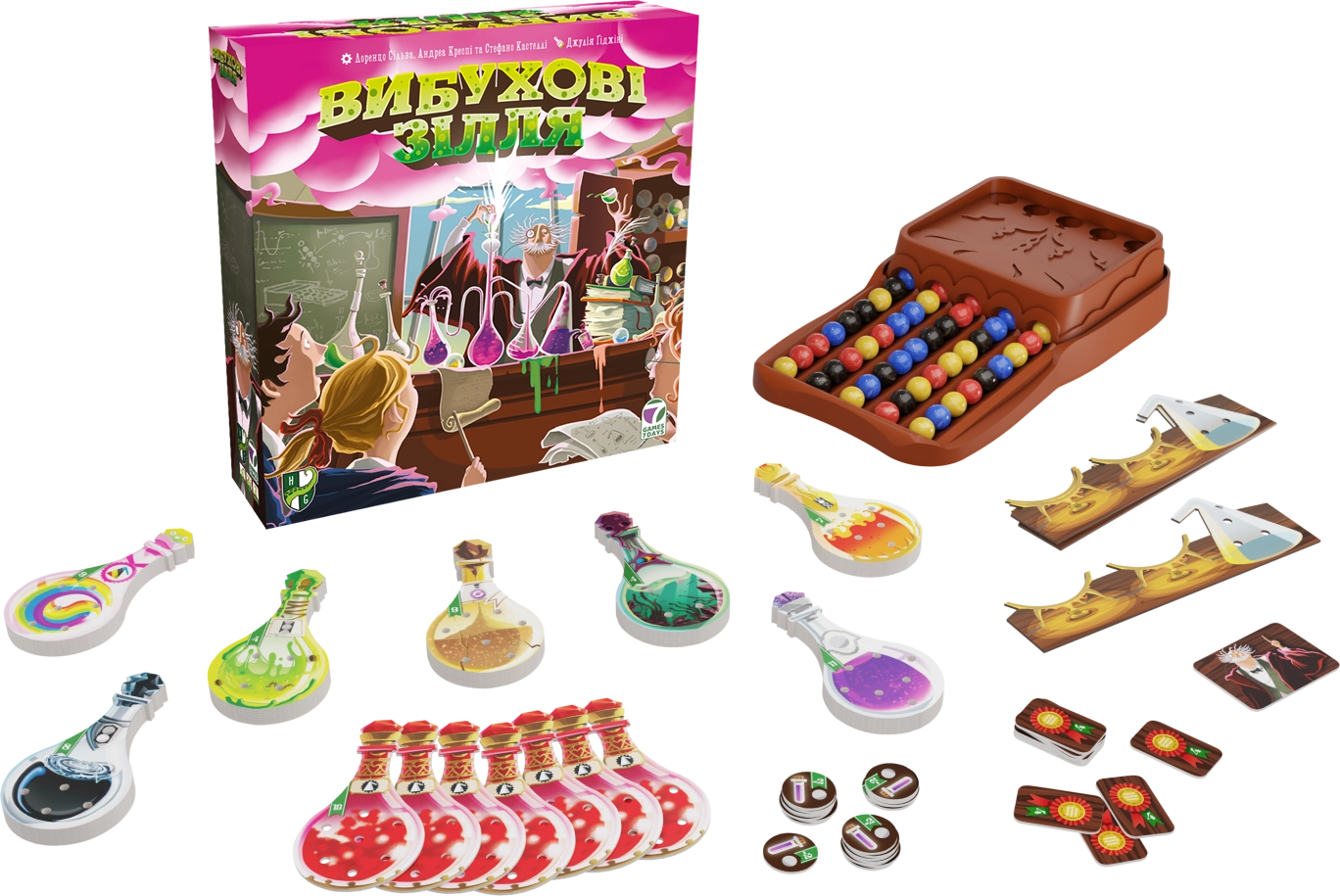 Настільна гра Вибухові зілля (Potion Explosion), бренду Games 7Days, для 2-4 гравців, час гри < 30хв. - 2 - KUBIX 