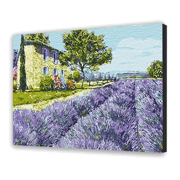 Картина по номерам Лавандовое поле (40х50 см) без подрамника, бренду Art Craft - KUBIX