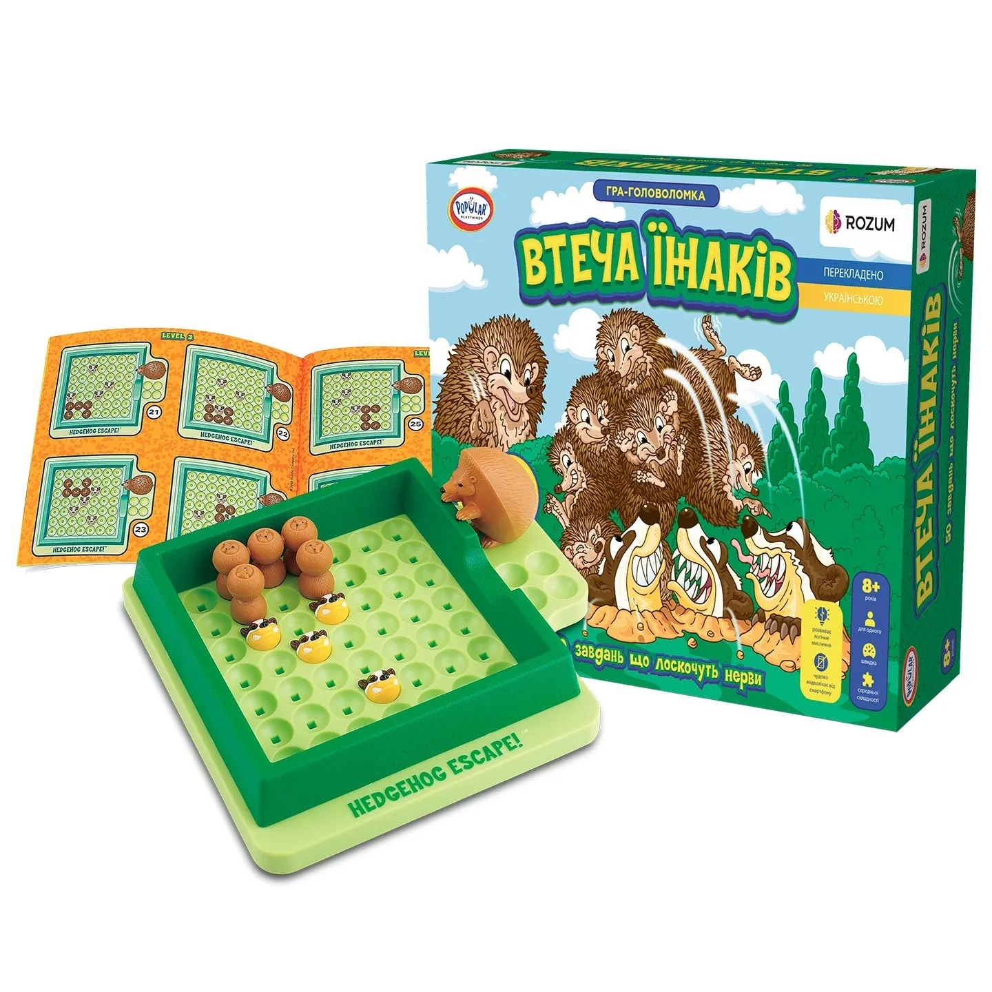 Настольная игра «Побег ежиков» (Hedgehog Escape), бренду Rozum, для 1-1 гравців, час гри < 30мин. - 2 - KUBIX 