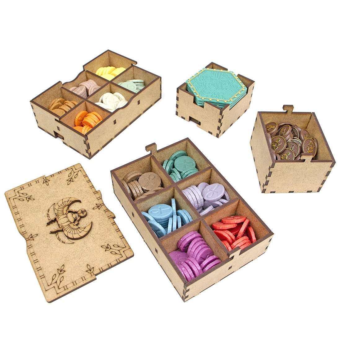 Органайзер для настільної гри Анкх: Боги Єгипту + доповнення (Organizer for boardgame Ankh: Gods of Egypt All In), бренду Tower Rex - 5 - KUBIX 