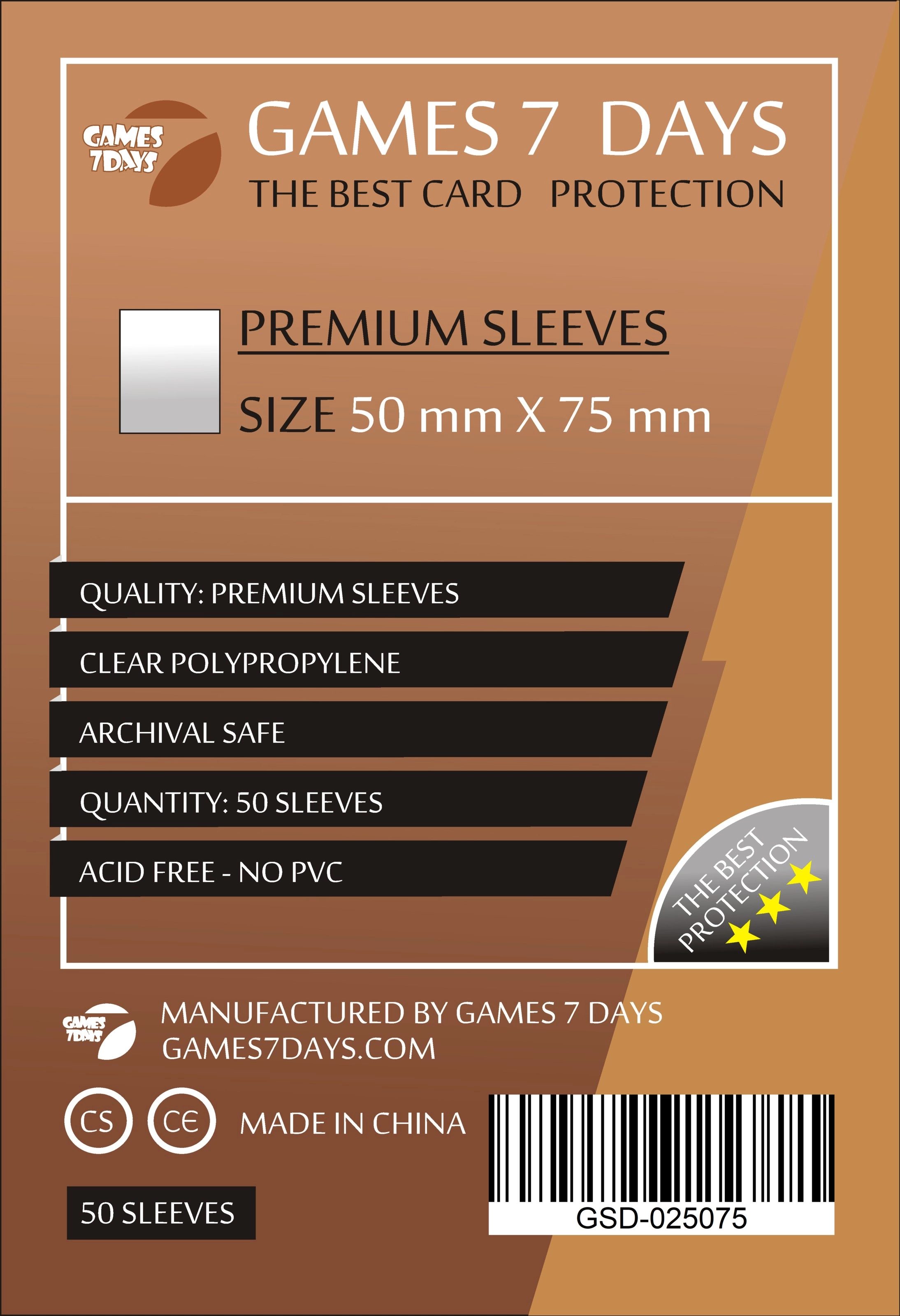 Протекторы Games7Days (50 x 75 мм) Premium Sails of Glory (100 шт), бренду Games 7Days - KUBIX