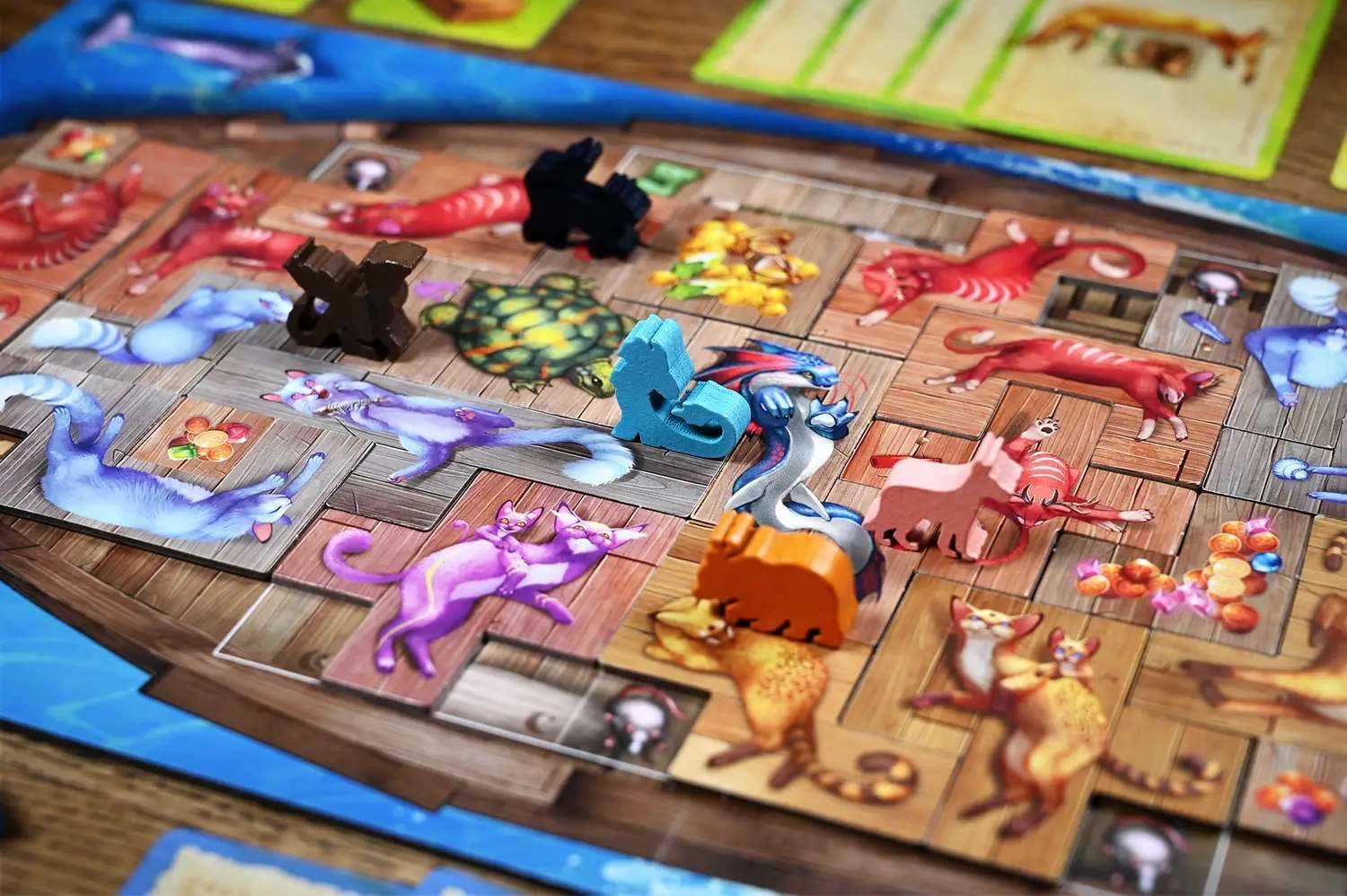 Настольная игра Остров кошек: Котята и звёрышки (The Isle of Cats: Kittens + Beasts), бренду Geekach Games, для 1-6 гравців, час гри < 30мин. - 9 - KUBIX 