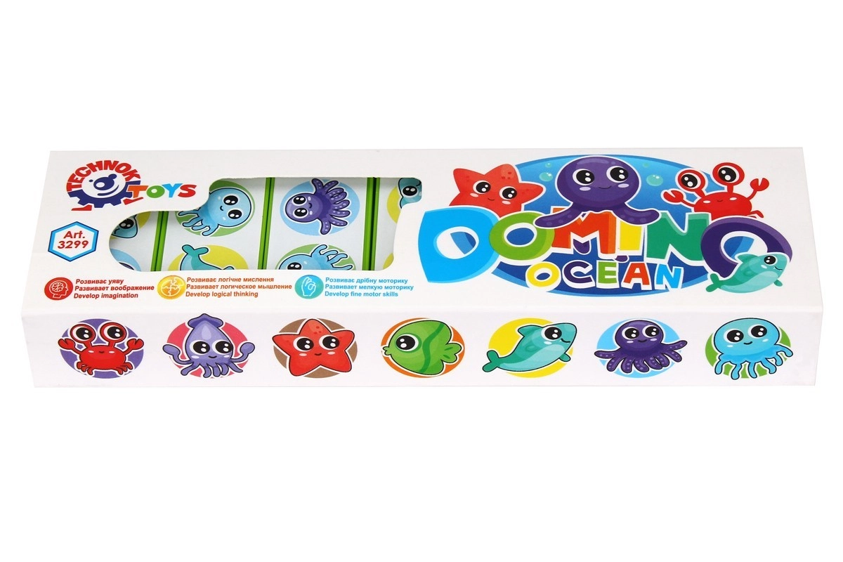 Настольная игра Домино "Океан", бренду TechnoK, для 2-4 гравців - KUBIX