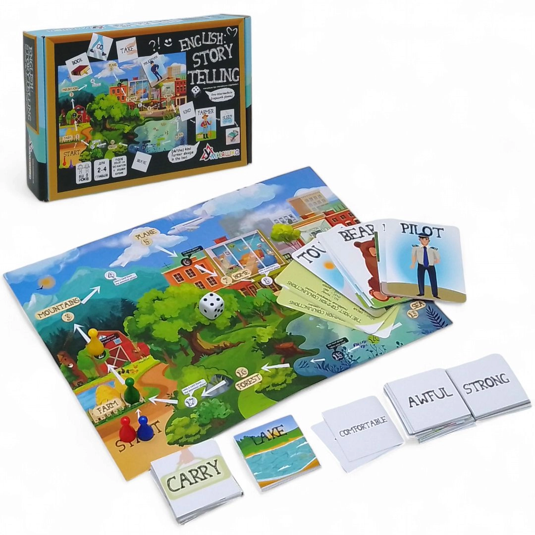 Настольная игра "English storytelling", бренду Умняшка, для 2-4 гравців - 4 - KUBIX 