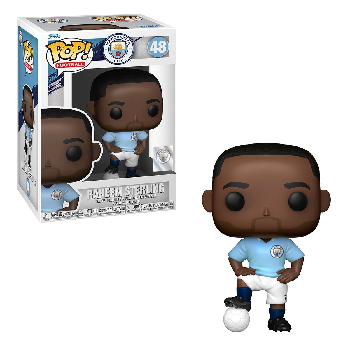 Игровая фигурка FUNKO POP! РАХИМ СТЕРЛИНГ (Raheem Sterling) Manchester City #48, бренду Funko - 2 - KUBIX 