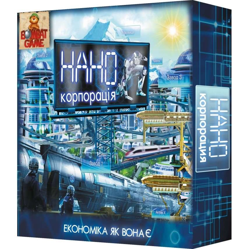 Настольная игра НАНО корпорация (NANO Corporation), бренду Bombat Game, для 2-4 гравців, час гри < 60мин. - KUBIX