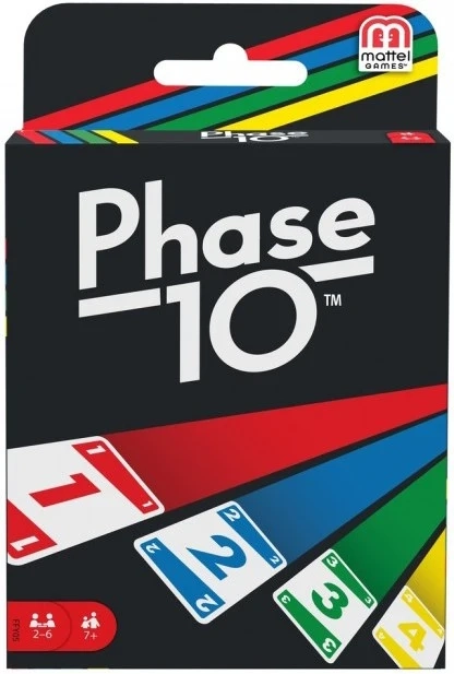 Настольная игра Фаза 10 (Phase 10), бренду Mattel, для 2-6 гравців, час гри < 30мин. - KUBIX