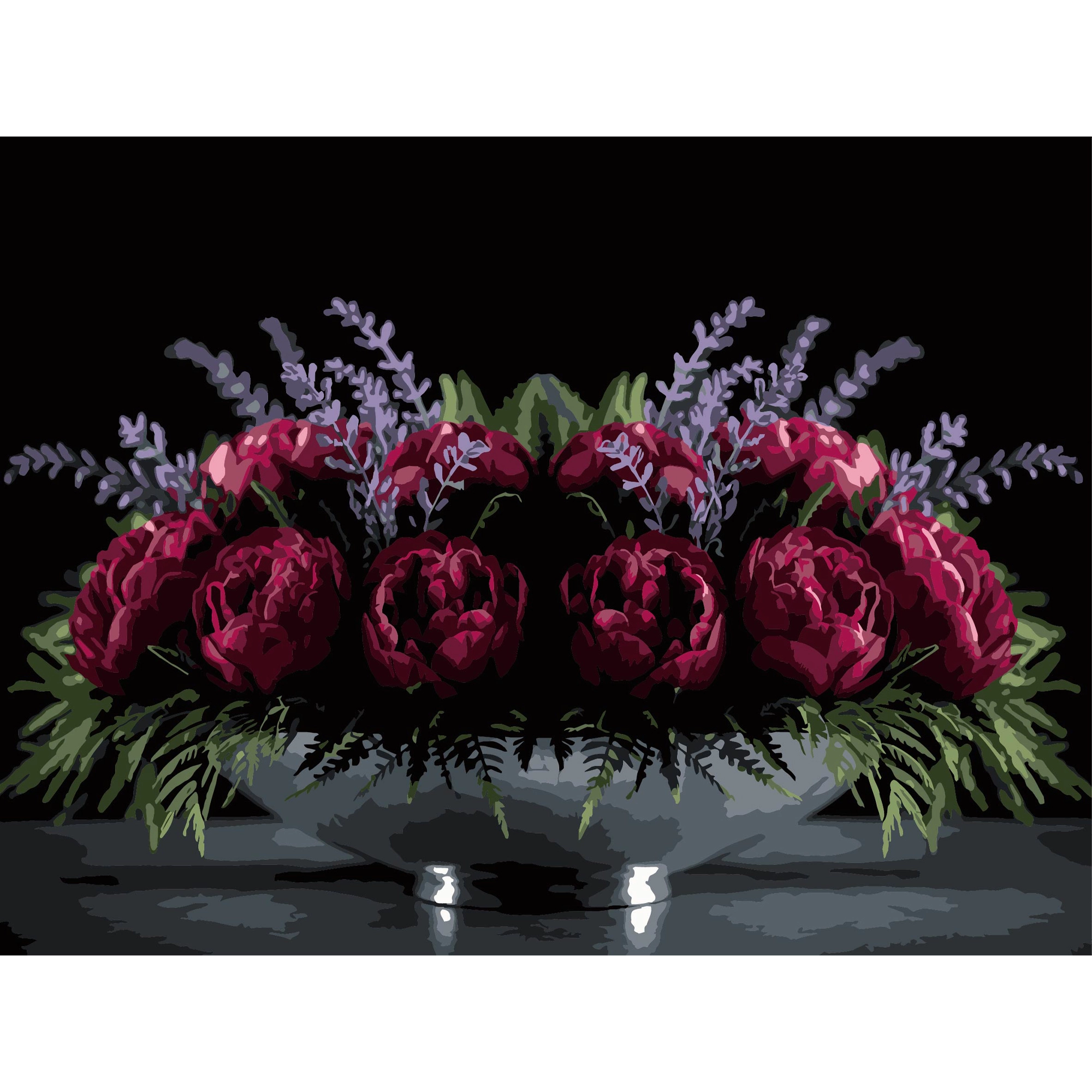 Картина за номерами Квітковий настрій (30х40 см), бренду Strateg - KUBIX