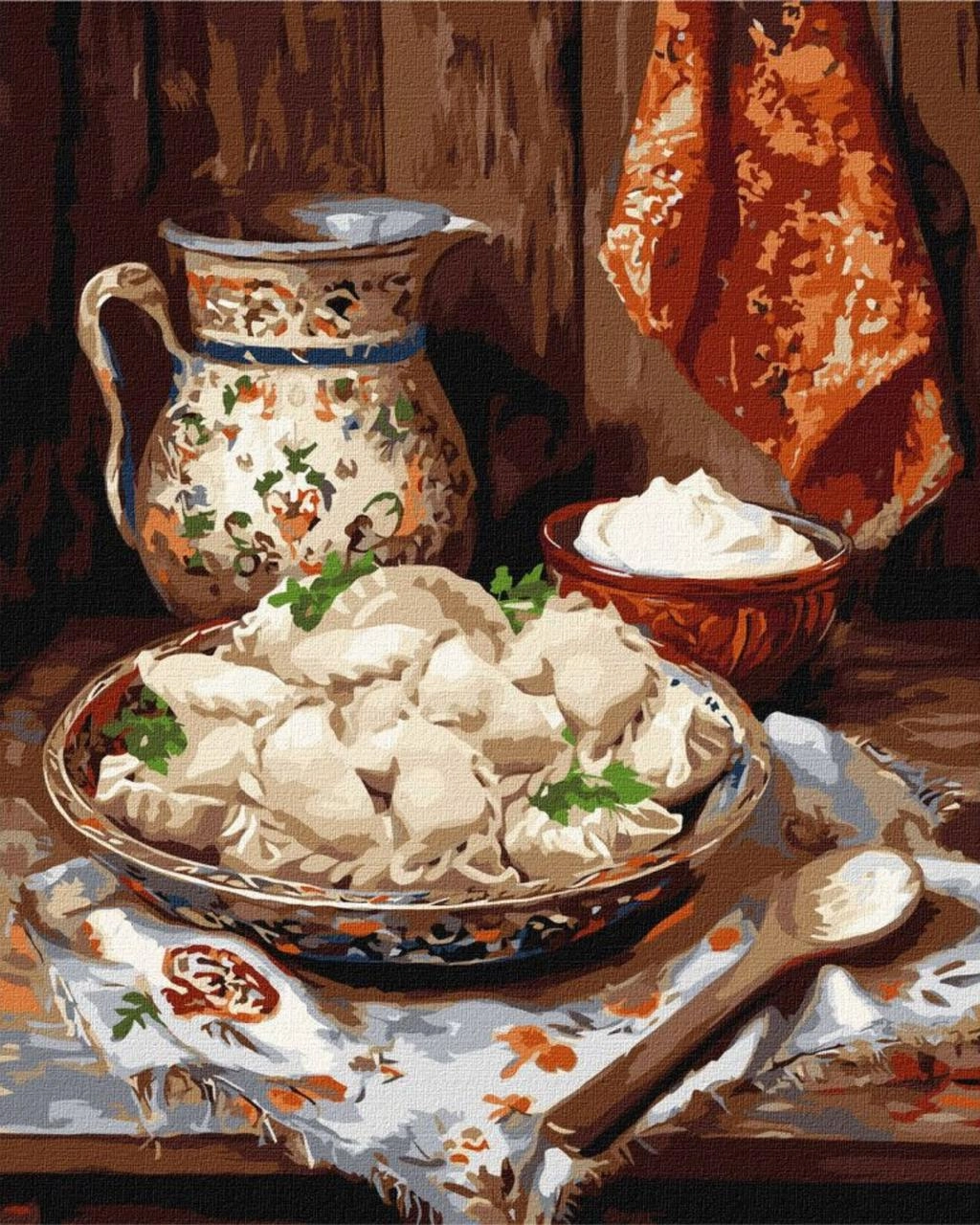 Картина по номерам Вкусные вареники (40х50 см), бренду Идейка - KUBIX