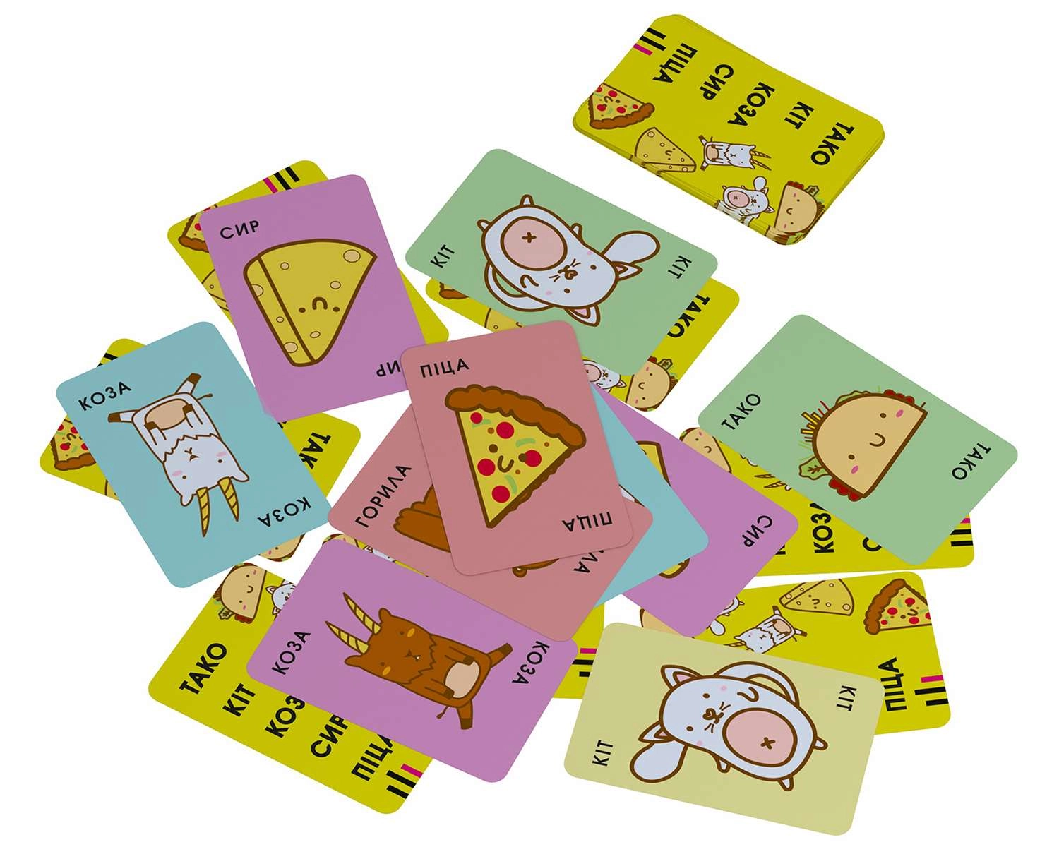 Настольная игра Тако Кот Коза Сыр Пицца (Taco Cat Goat Cheese Pizza), бренду Feelindigo, для 2-8 гравців, час гри < 30мин. - 5 - KUBIX 
