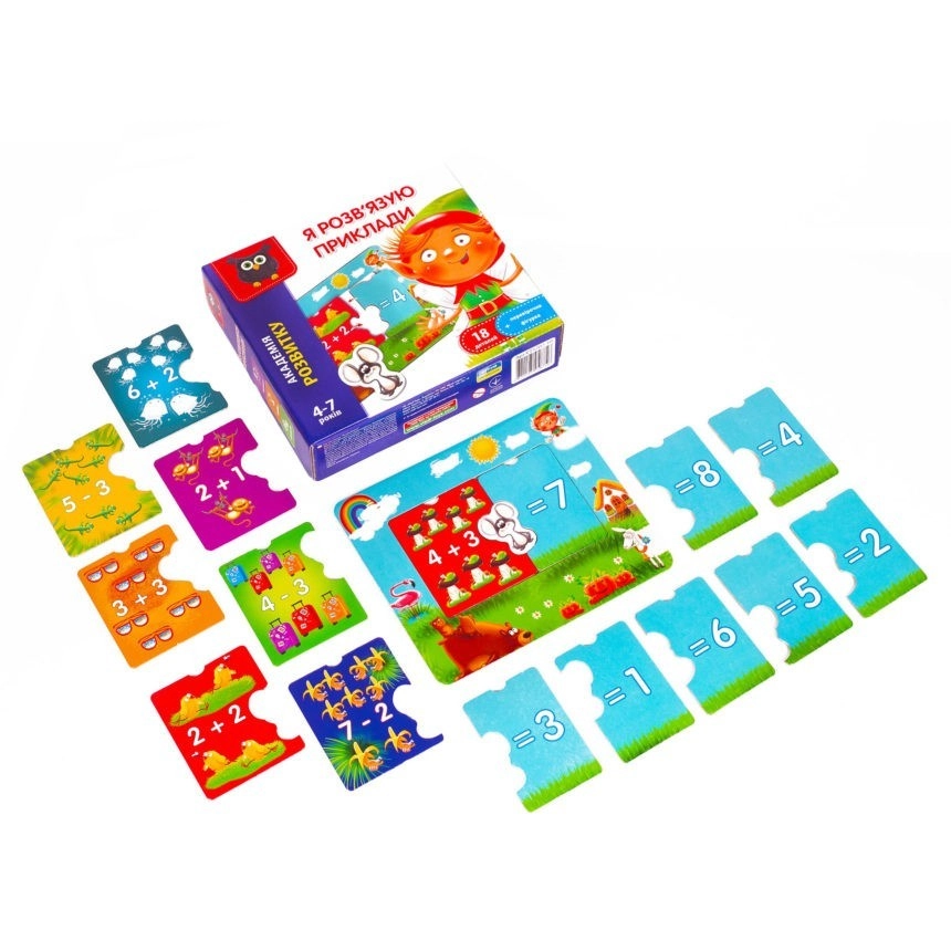 Настольная игра Я решаю примеры, бренду Vladi Toys, для 1-1 гравців - 3 - KUBIX 