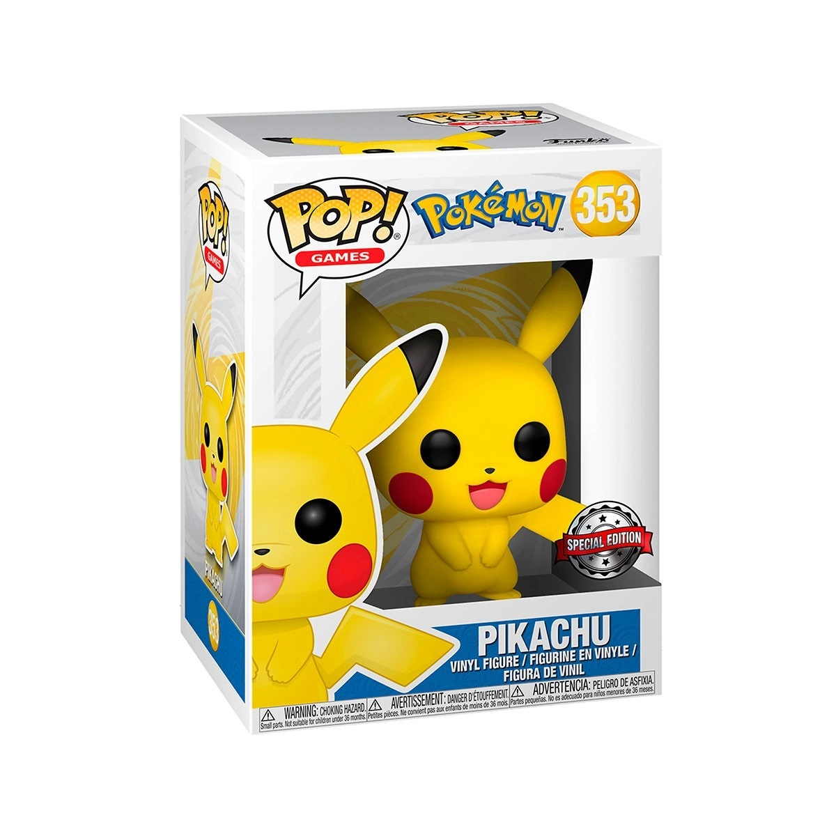 Игровая фигурка FUNKO POP! ПИКАЧУ (Pikachu) Pokemon #353, бренду Funko - 3 - KUBIX 