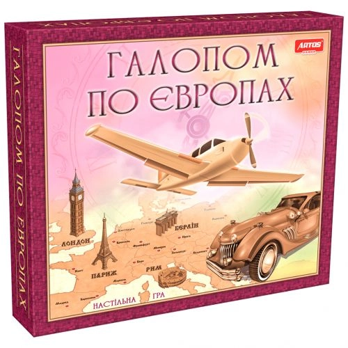 Настільна гра Галопом по Європах, бренду Artos games, для 2-4 гравців - KUBIX