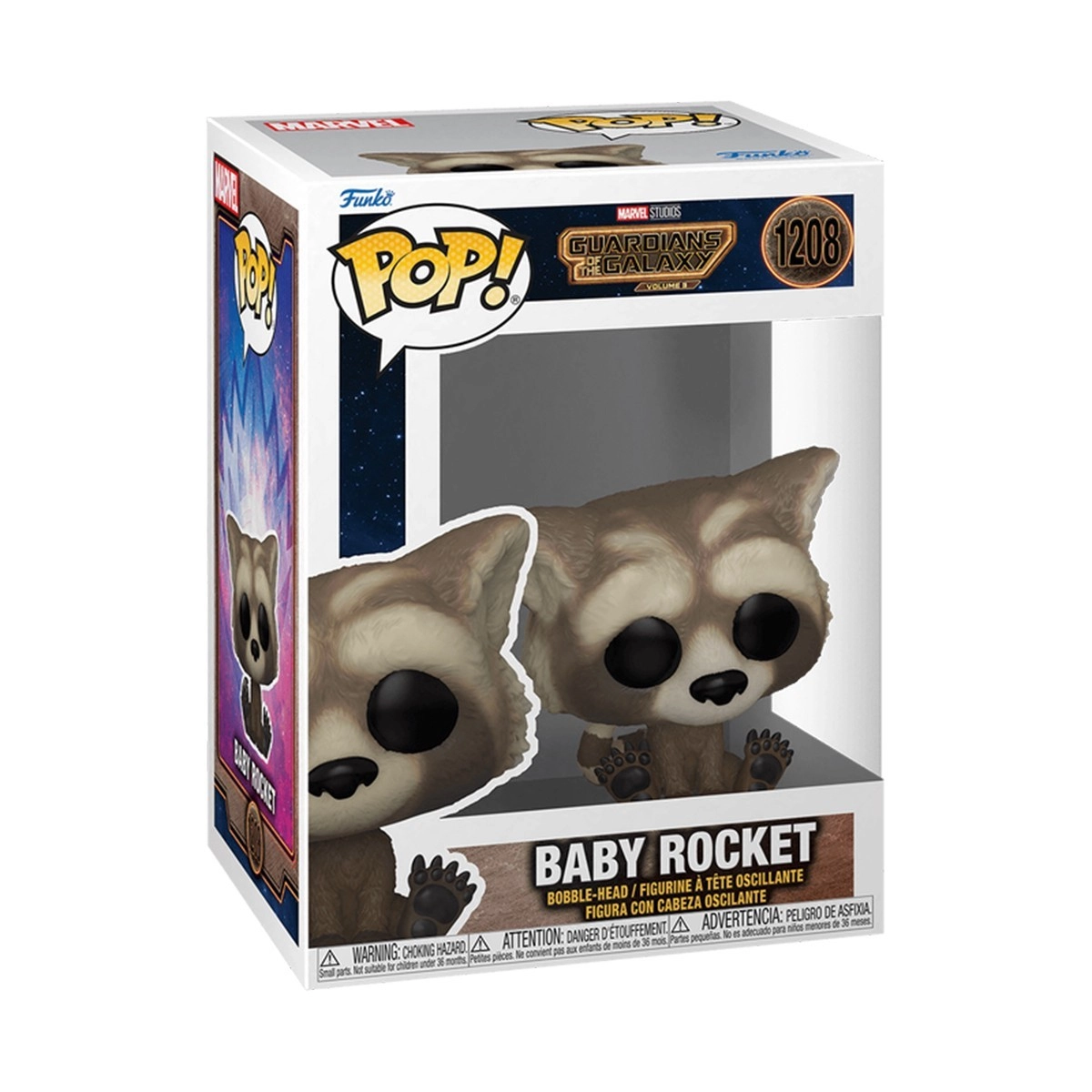 Ігрова фігурка FUNKO POP! МАЛЮК РАКЕТА (Baby Rocket) Guardians of the Galaxy 3: #1208, бренду Funko - 2 - KUBIX 