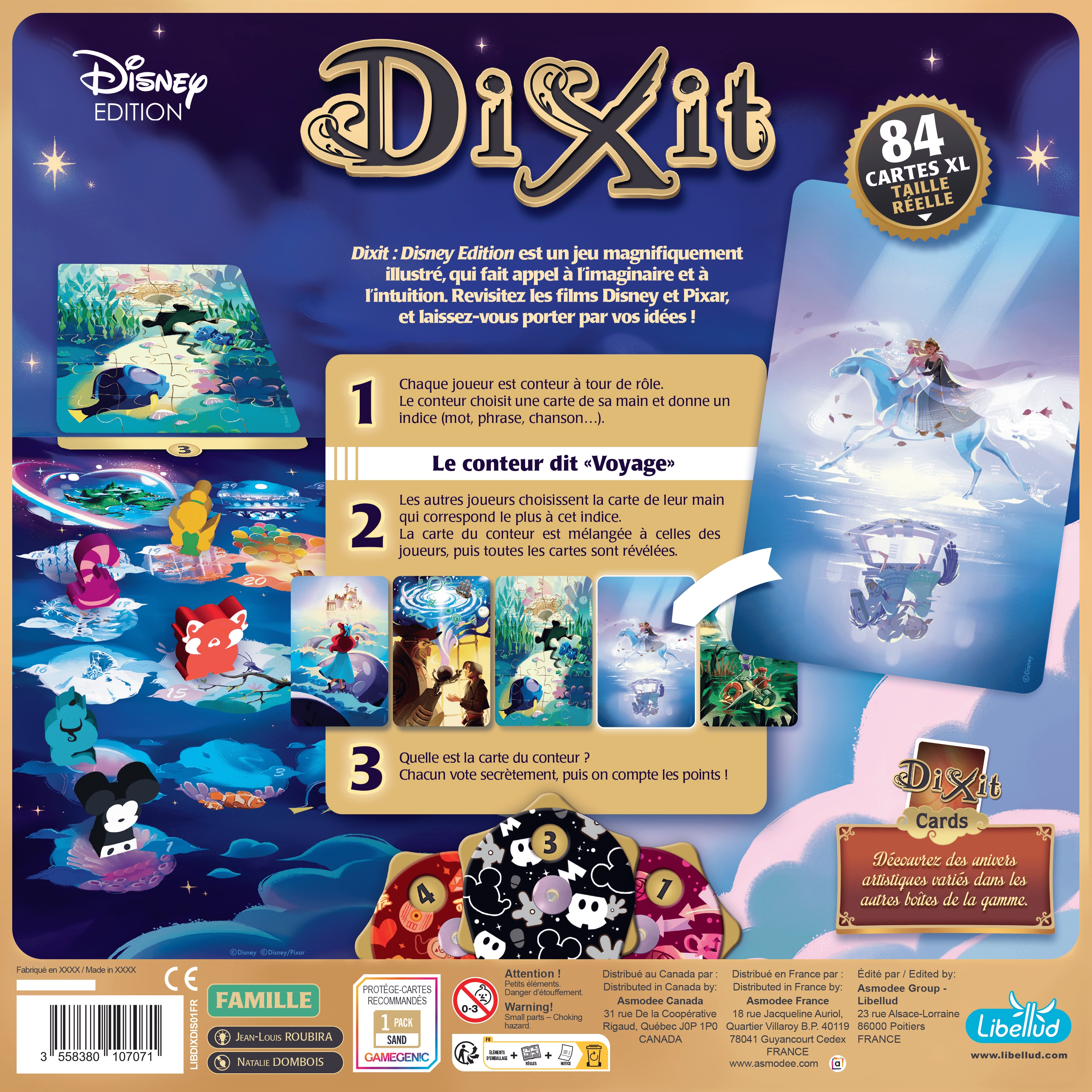 Настільна гра Діксіт. Дісней (Dixit. Disney) (FR) , бренду Libellud, для 3-6 гравців, час гри < 30хв. - 2 - KUBIX 
