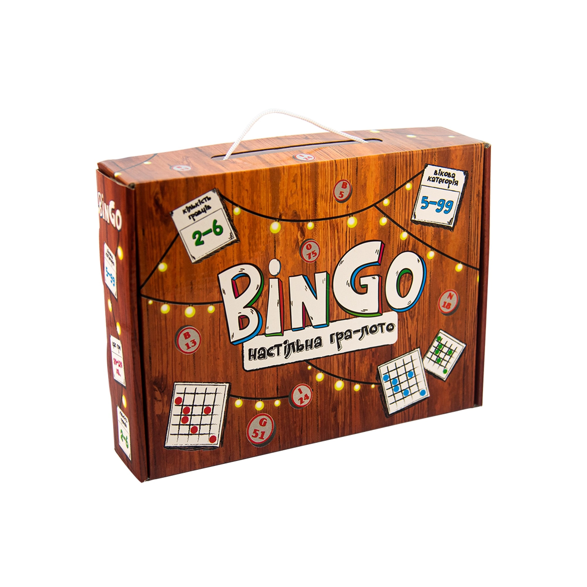 Настольная игра Лото Бинго (BinGo), бренду Strateg, для 2-6 гравців, час гри > 60мин. - KUBIX