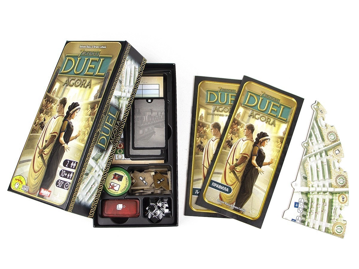 Настільна гра 7 Чудес: Дуель. Агора (Wonders Duel: Agora), бренду Ігромаг, для 2-2 гравців, час гри < 30хв. - 4 - KUBIX 