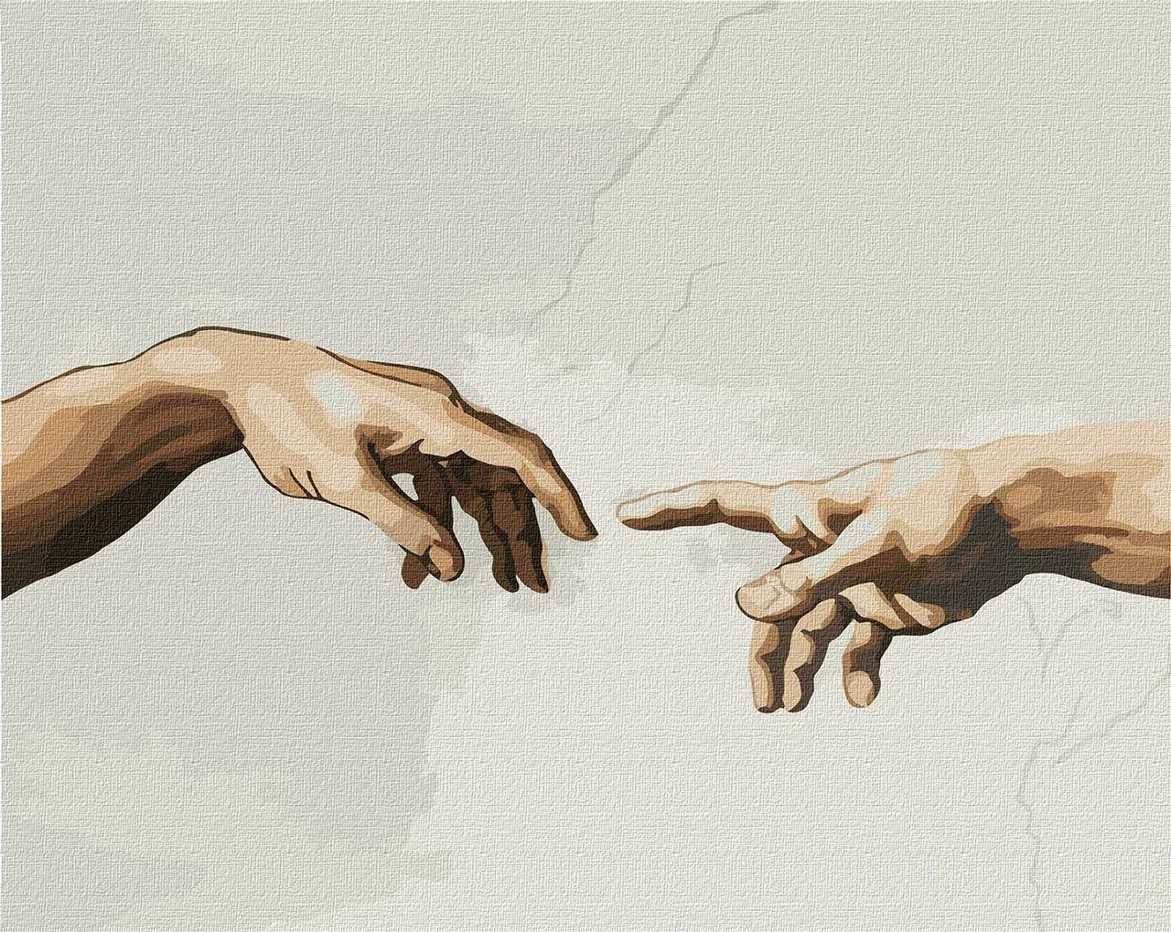 Картина по номерам Создание Адама (40х50 см), бренду Идейка - KUBIX