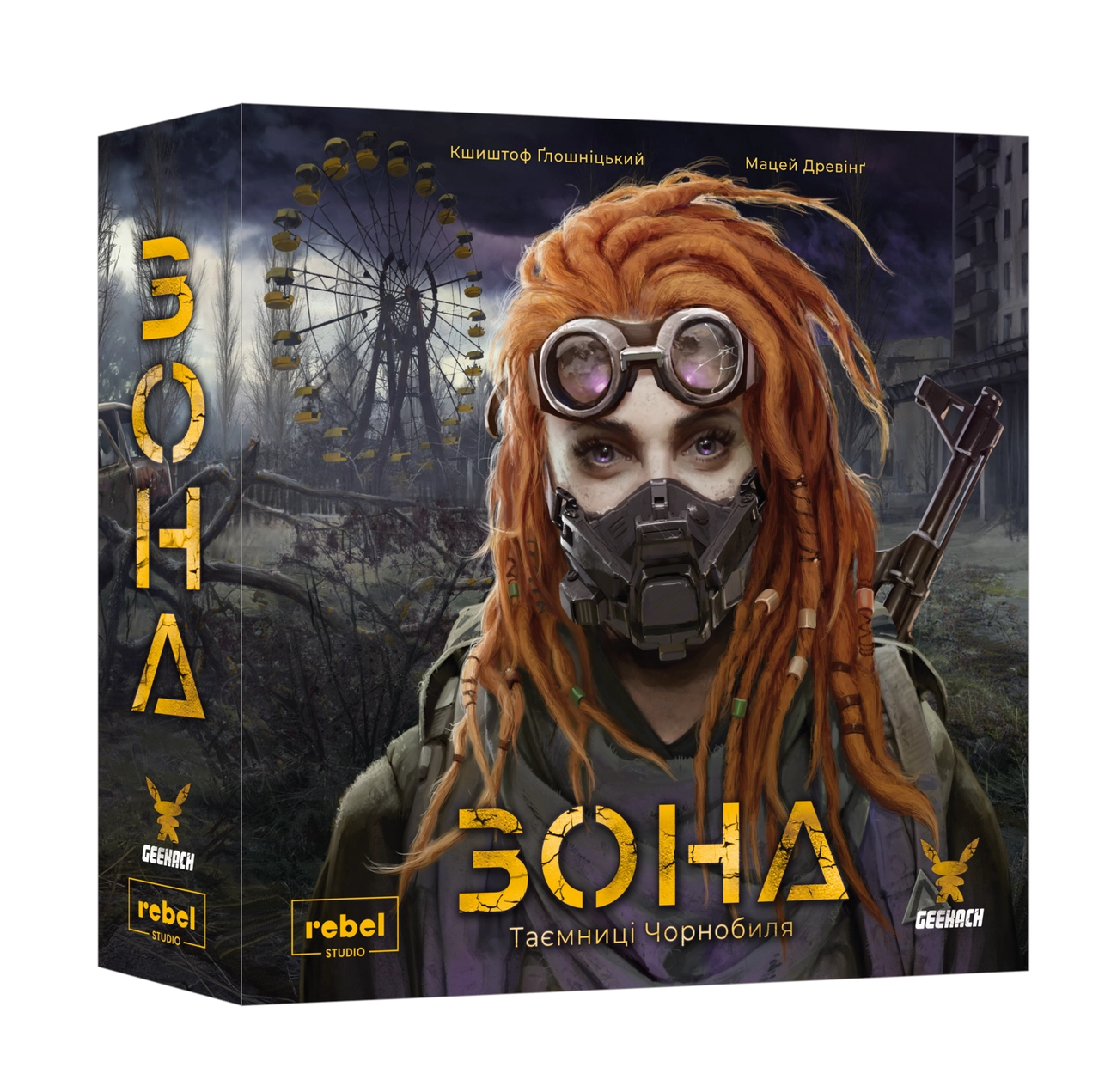 Настільна гра Зона. Таємниці Чорнобиля (Zona: The Secret of Chernobyl), бренду Geekach Games, для 1-4 гравців, час гри > 60хв. - KUBIX