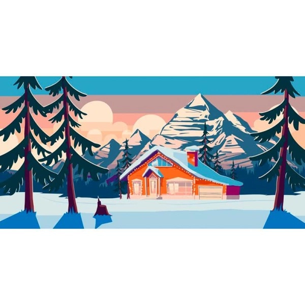 Картина по номерам "Домик в горах" (40х80 см), бренду Art Craft - KUBIX