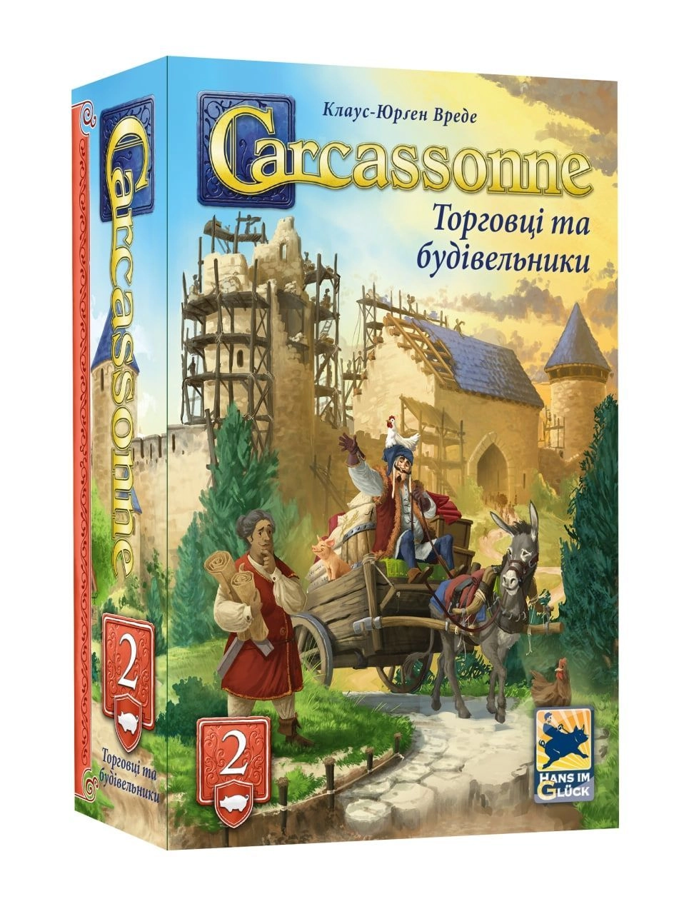 Настільна гра Каркассон №2. Торговці та Будівельники (Carcassonne: Traders and Builders), бренду Feelindigo, для 2-6 гравців, час гри < 30хв. - KUBIX