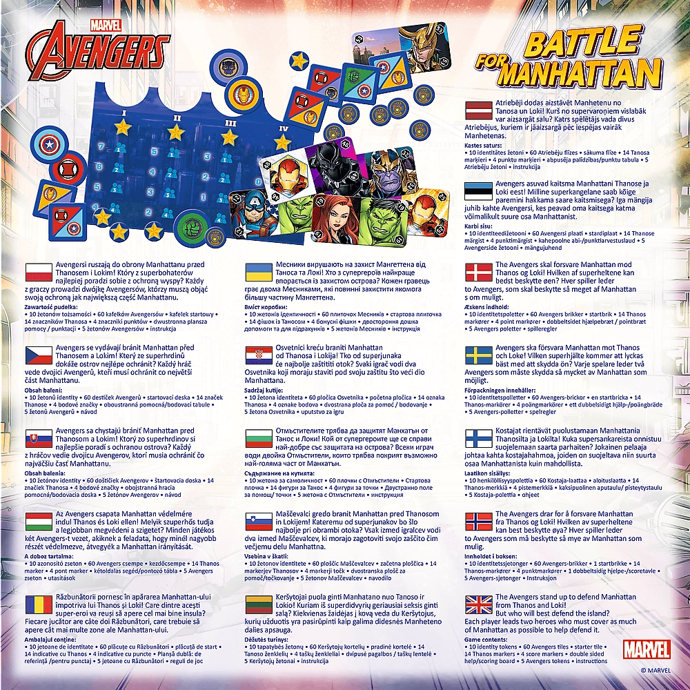 Настільна гра Месники: Битва за Мангеттен (Marvel Avengers: Battle for Manhattan), бренду Trefl, для 2-5 гравців, час гри < 30хв. - 2 - KUBIX 