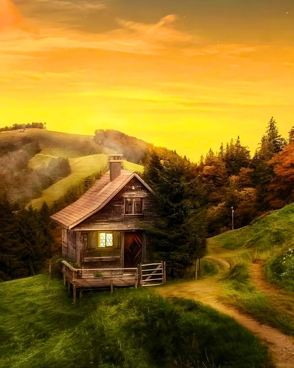 Картина по номерам Дом в горах (40х50 см) - KUBIX