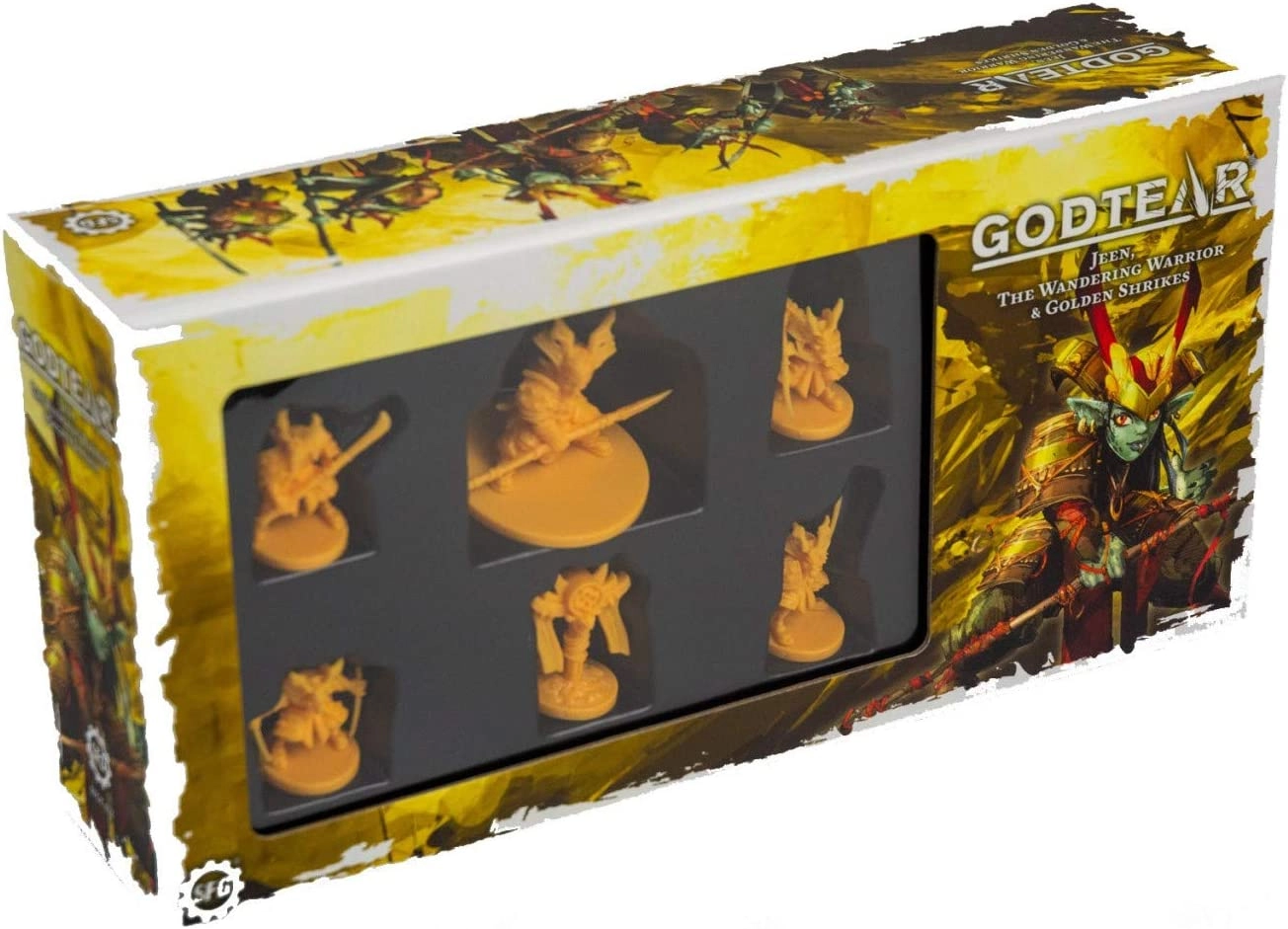 Настольная игра Godtear: Джин, Блуждающий воин и Золотые Сорокопуды (Godtear: Jeen, The Wandering Warrior & Golden Shrikes) (EN), бренду Steamforged Games Ltd. - KUBIX