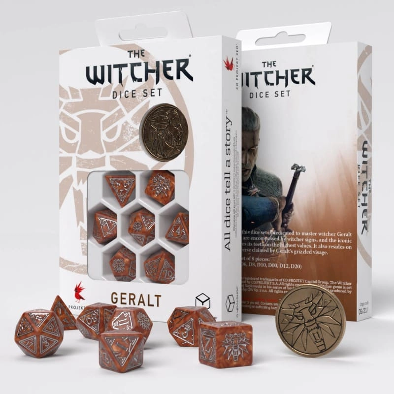 Набір кубиків The Witcher Dice Set. Geralt - The Monster Slayer Dice Set, бренду Q-Workshop - KUBIX