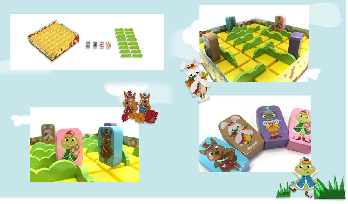 Настольная игра Коридор: Детский (Quoridor Junior), бренду Gigamic, для 2-4 гравців, час гри < 30мин. - 9 - KUBIX 