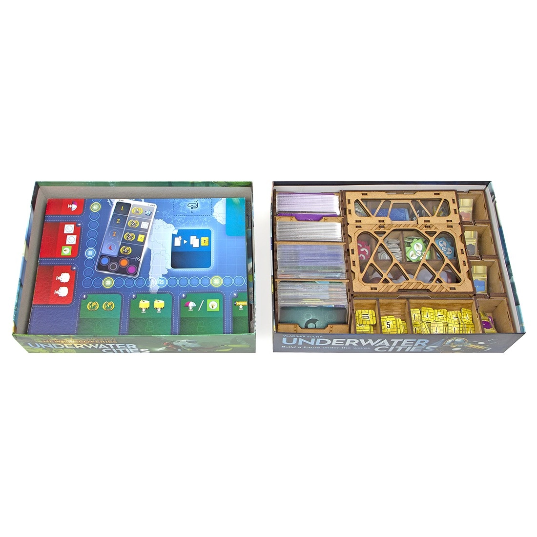 Органайзер для настільної гри Підводні Міста (Organizer for boardgame Underwater Cities), бренду Tower Rex - 11 - KUBIX 