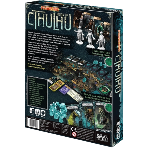 Настольная игра Pandemic: Reign of Cthulhu (Пандемия Правление Ктулху) (EN), для 2-4 гравців, час гри < 60мин. - 10 - KUBIX 