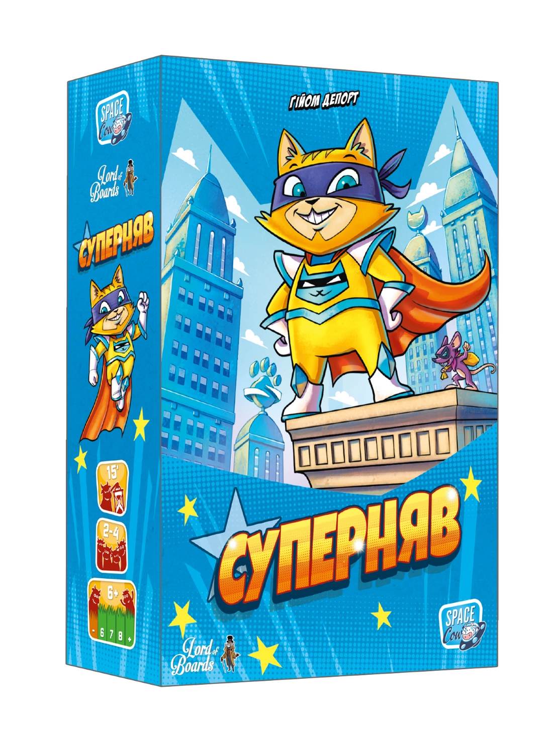 Настольная игра Суперняв (Super Miaou), бренду Lord of Boards, для 2-4 гравців, час гри < 30мин. - KUBIX