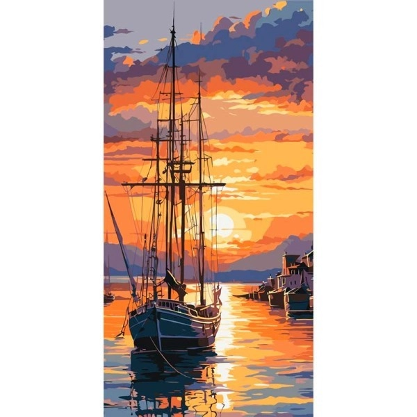 Картина по номерам Спокойствие пристани (40х80 см), бренду Art Craft - KUBIX
