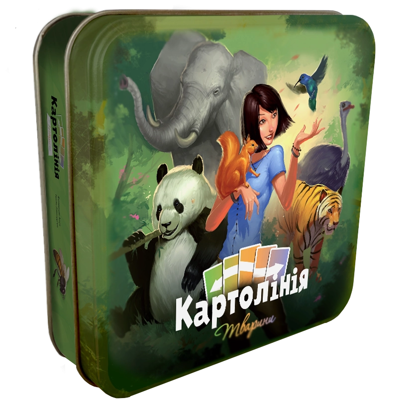 Настільна гра Картолінія: Тварини (Cardline: Animals), бренду Rozum, для 2-8 гравців, час гри < 30хв. - KUBIX
