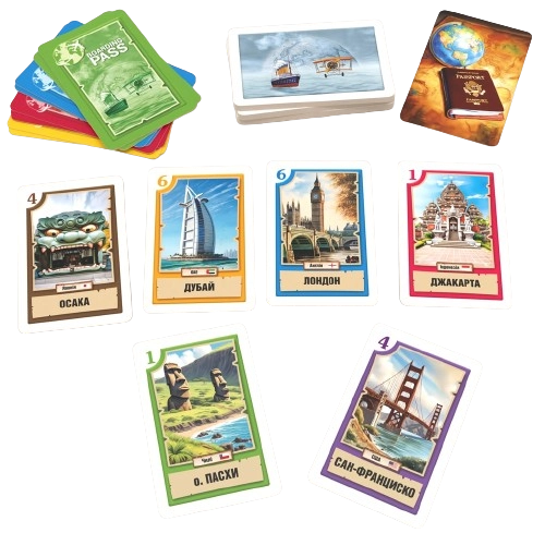 Настольная игра Галопом по Миру (карточная версия), бренду Artos games, для 2-4 гравців, час гри < 30мин. - 2 - KUBIX 