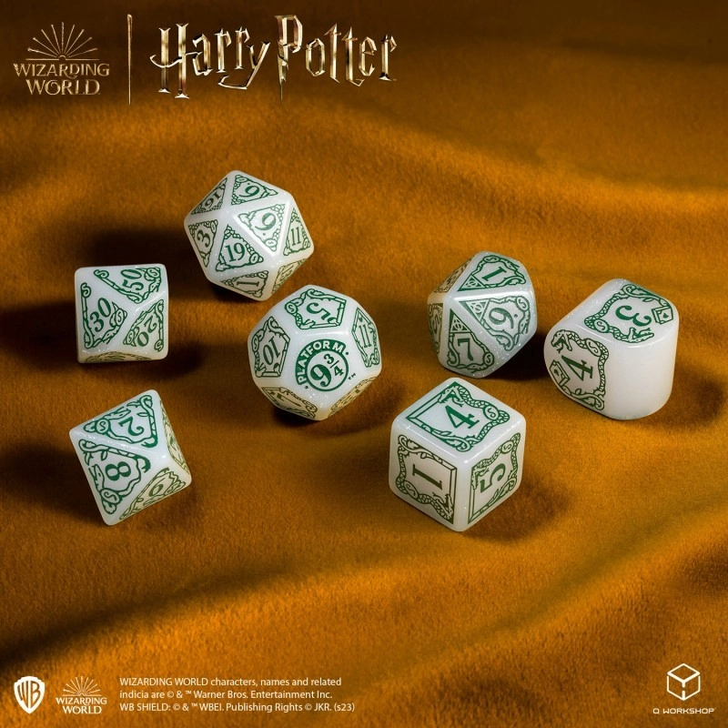 Набор кубиков Harry Potter. Slytherin Modern Dice Set - White - 2 - KUBIX 